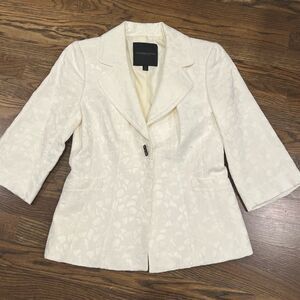 NWOT Classiques Entier Atelier Women’s Tailored White Blazer 3/4 Sleeve XS
